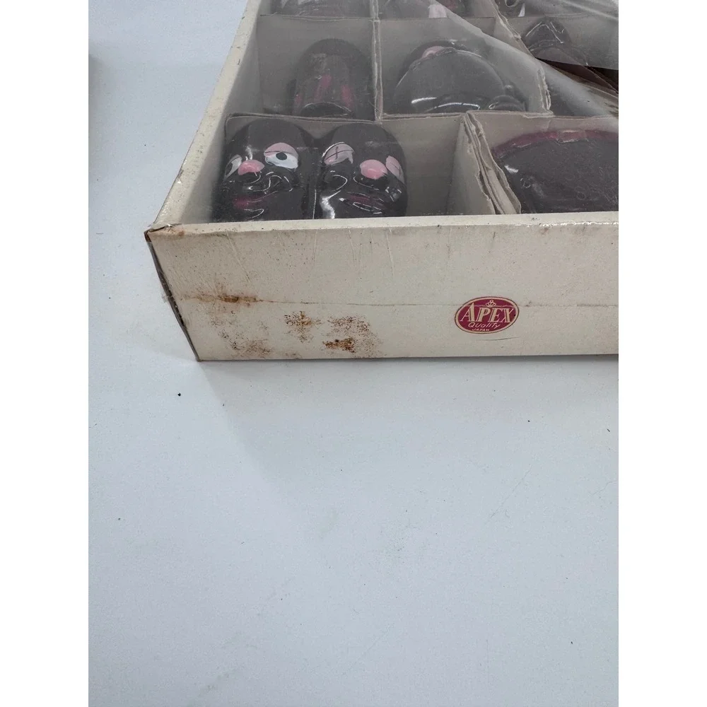 Apex Quality Japan Vintage Bar Jigger Set Brown Ceramic Novelty 8pc Box New‎